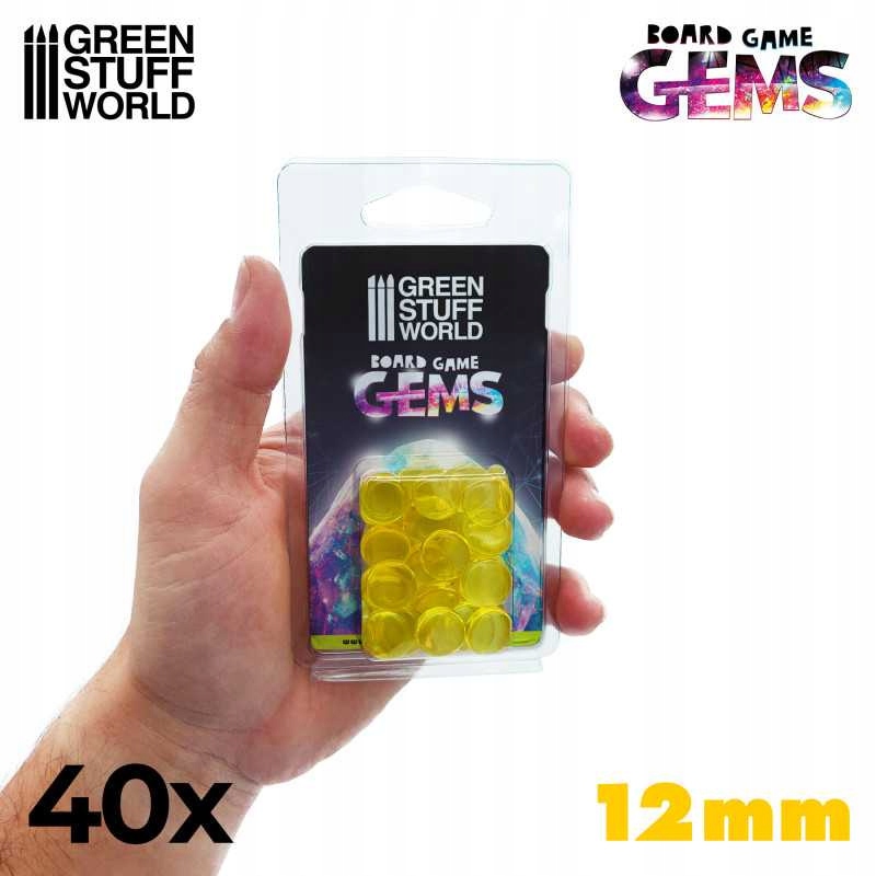 Plastic Gems 12mm - Yellow - 40 szt. Nazwa GSTU514307
