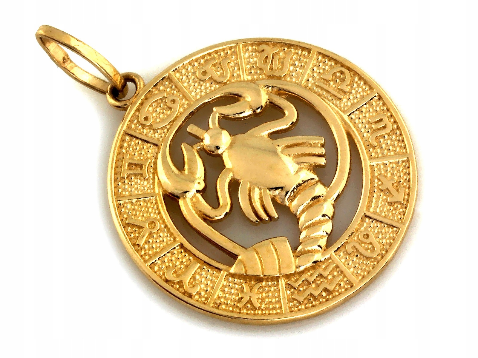Zlatý přívěsek 585 znamení zvěrokruhu rak 14kt přívěsek prolamované kolečko 1,56g