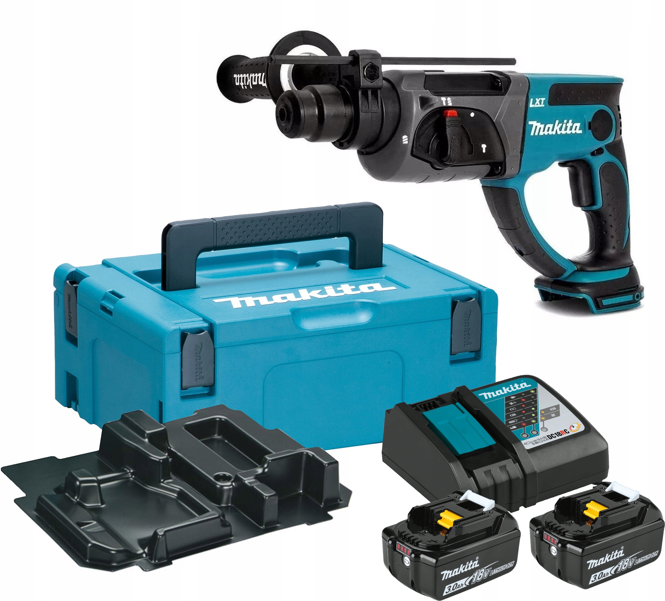 

Makita DHR202RFJ Młotowiertarka 2x 3.0ah 18V Sds