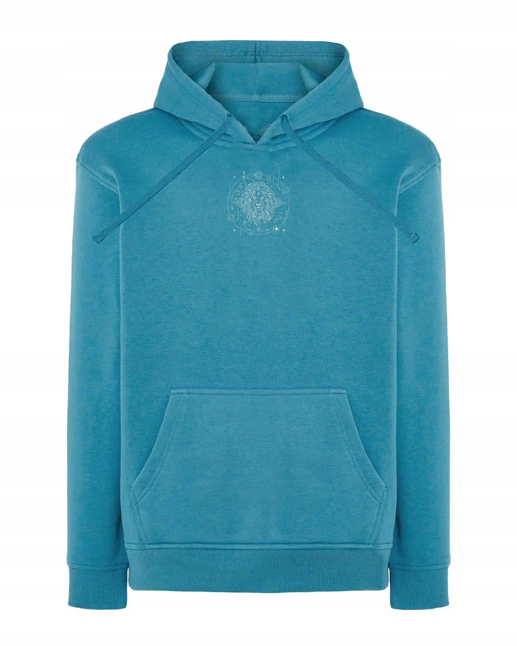 Mikina s kapucí Znamení zvěrokruhu Lev Minimalistický Styl Modrá XL