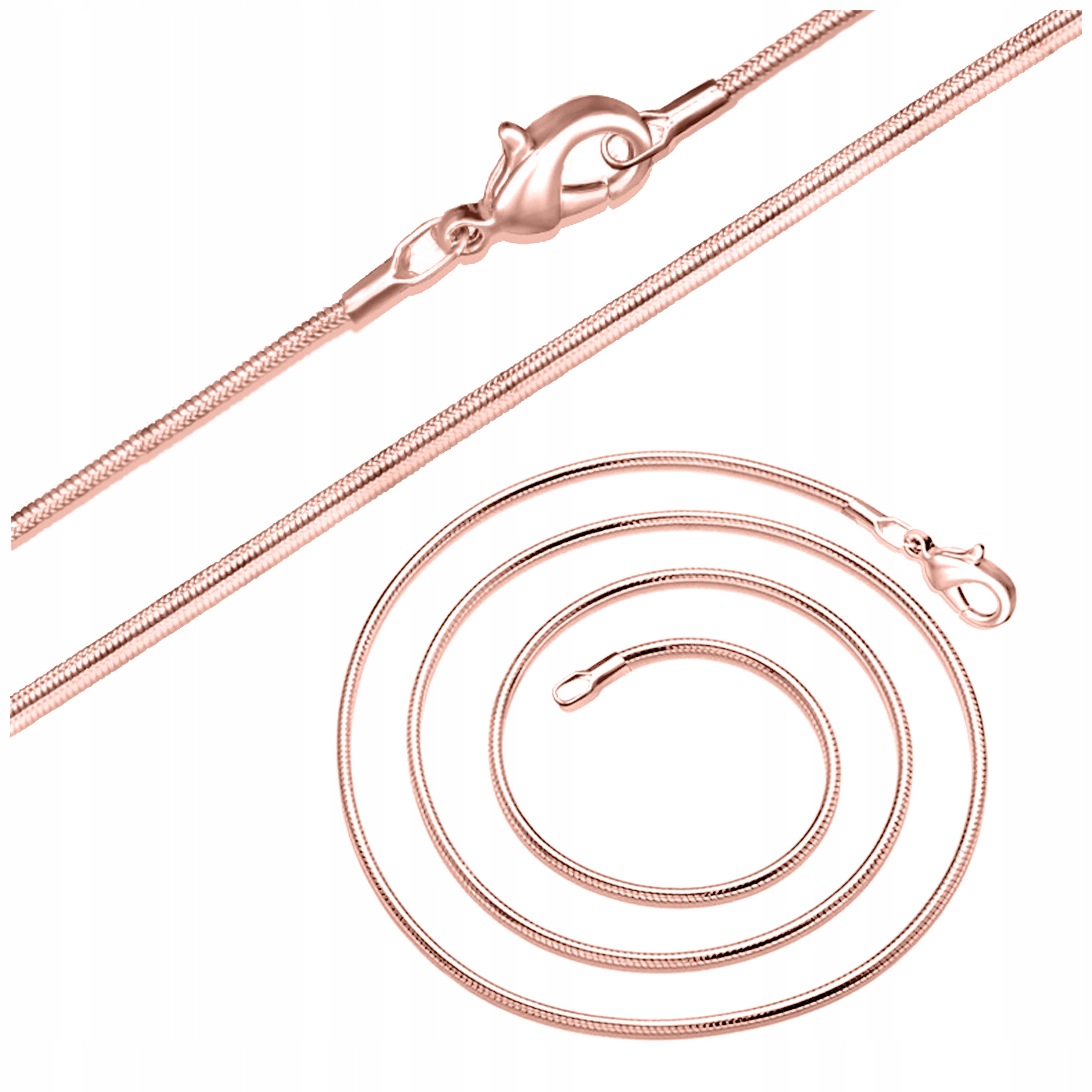 Řetízek Zmijka Hadík Linka Žilka Pozlacený 50 cm Dlouhý Dámský Stříbro 925