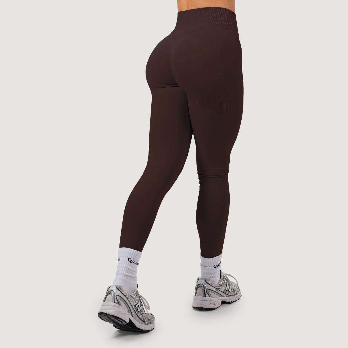 Leginsy Bezszwowe Neo Push Up Wysoki Stan Mocha S GymBeam