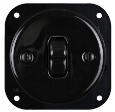 Keramický spínač obyčejný /schodišťový podomítkový Retro PRL