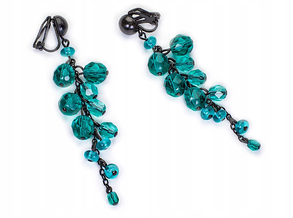 

Długie Klipsy Zielone Emerald Sexy Wiszące Kobiet