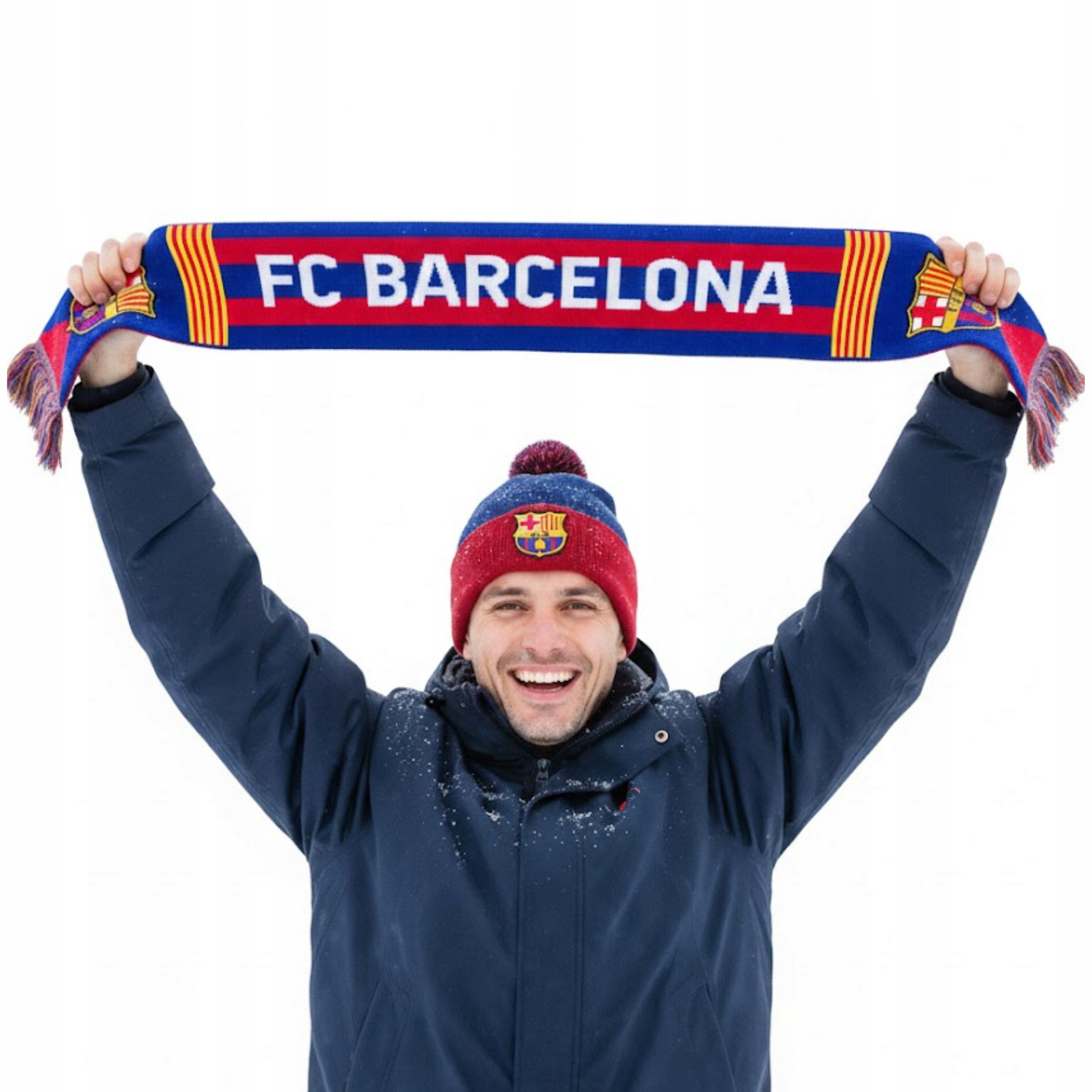 Pánská šála a čepice pro fanouška Fc Barcelona fc barca
