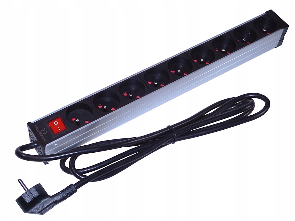 

Listwa PD-9WK/RACK 19'' 9 gniazd wyłącznik kątowa