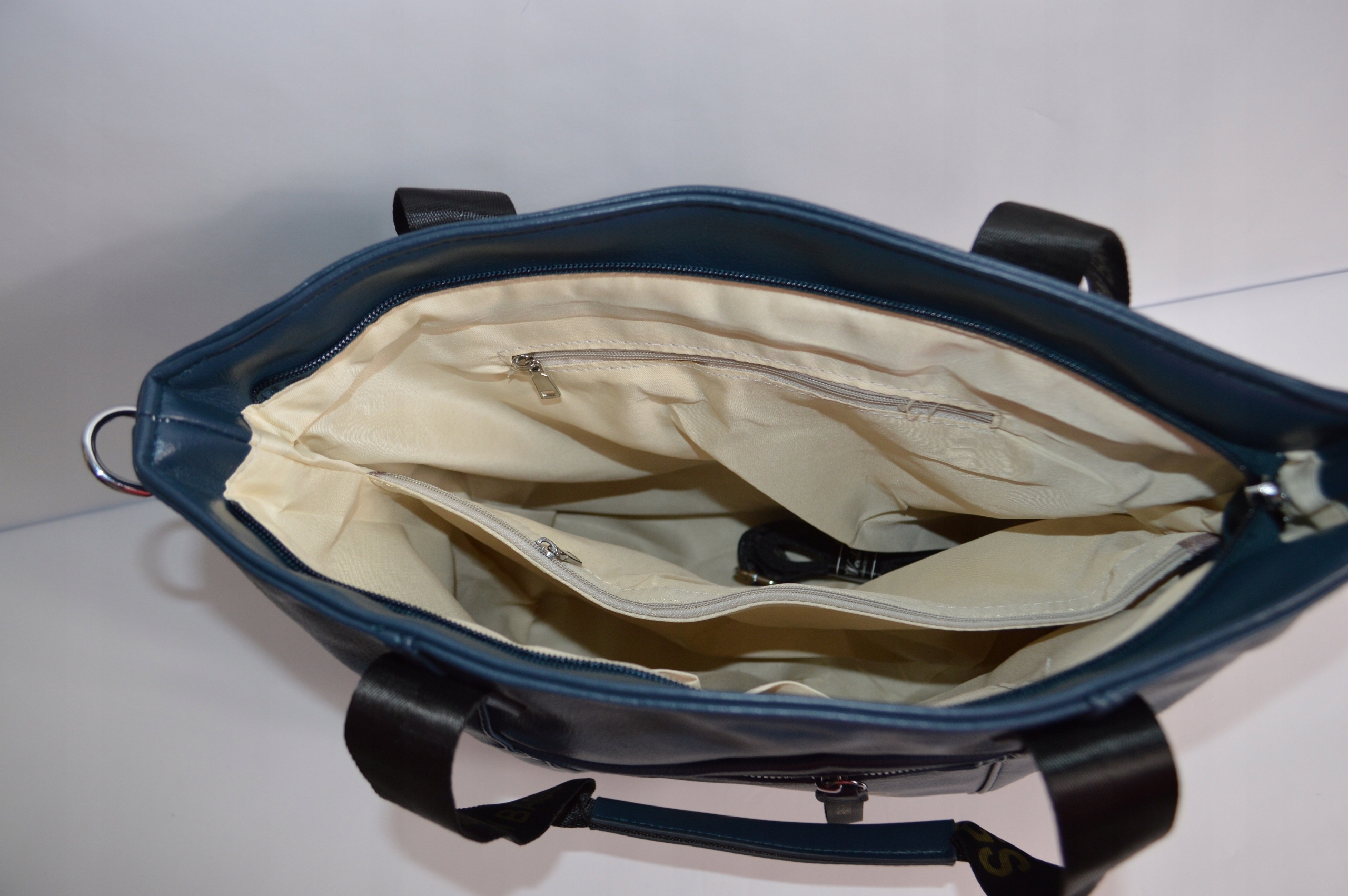 ELEGANCKA DUŻA TOREBKA DAMSKA WOREK SHOOPER BAG Kolor okuć srebrny