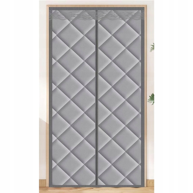 Tepelná magnetická clona na dveře, stříbrná, izolační, 200 x 90 cm