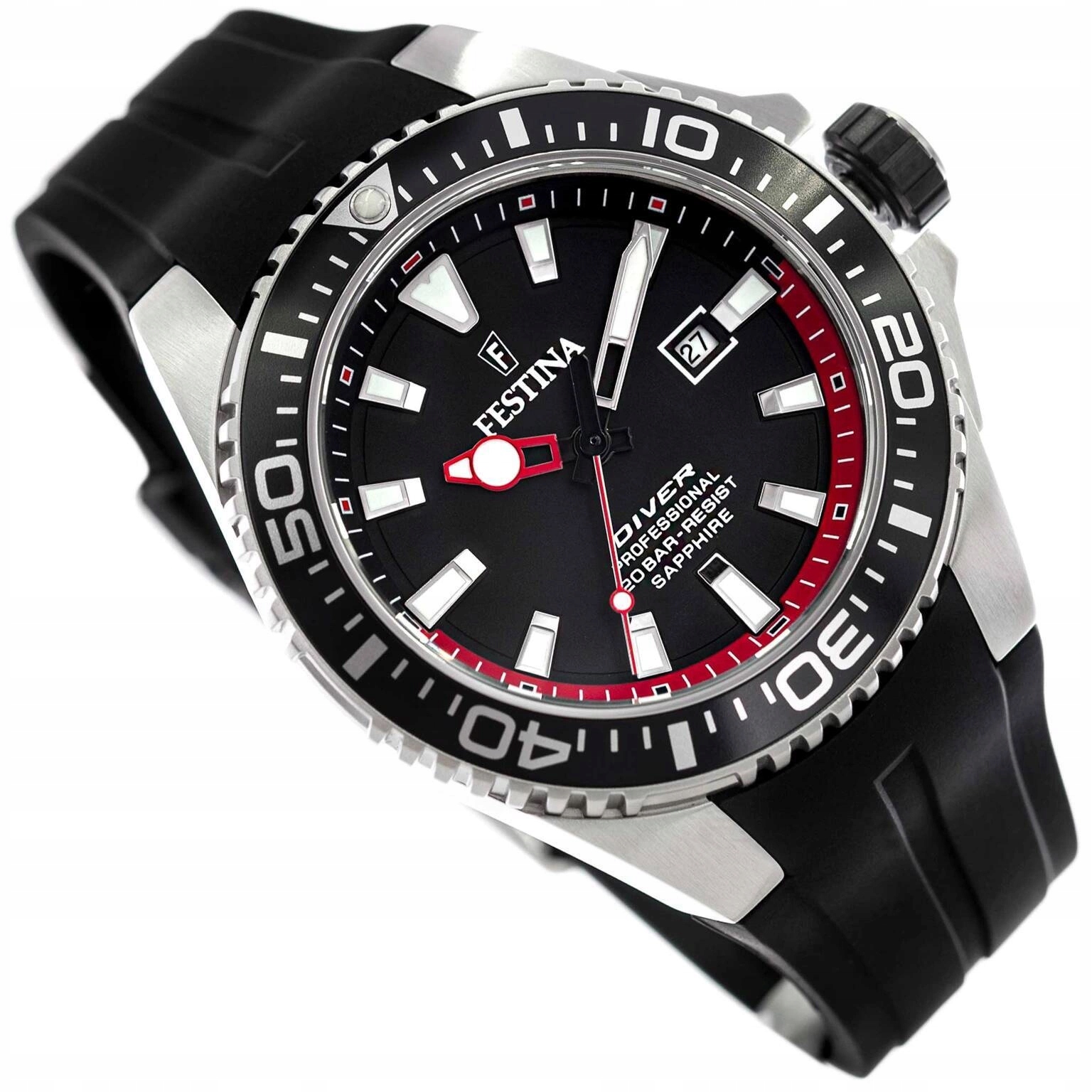 Pánské Hodinky Festina F20664/3 Diver 200M Na Řemínku Sklo Safírové Datumovka