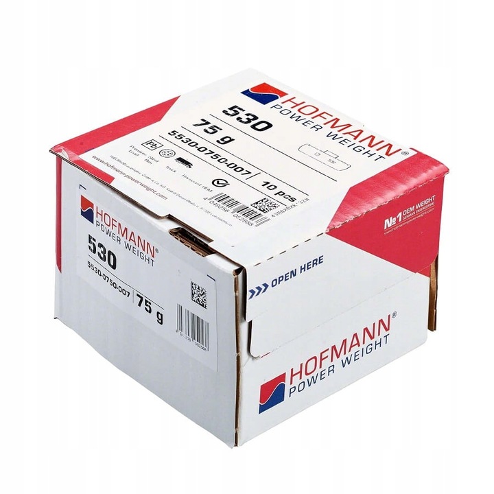 Ciężarki nabijane do felg ciężarowych Pb 75g 10 szt. Hofmann