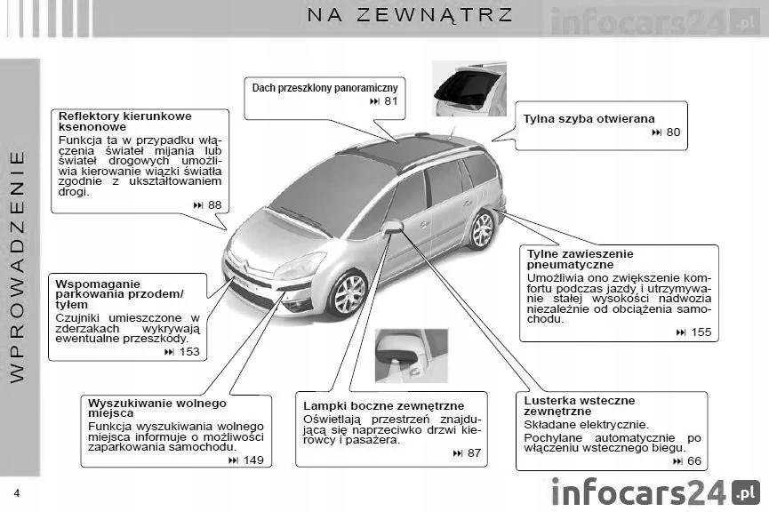 Citroen C4Grand Picasso 06-09+Nawigacja Instrukcja Tematyka Samochody osobowe
