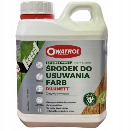 Środek do usuwania starych powłok farby z metalu drewna Owatrol Dilunett 1L