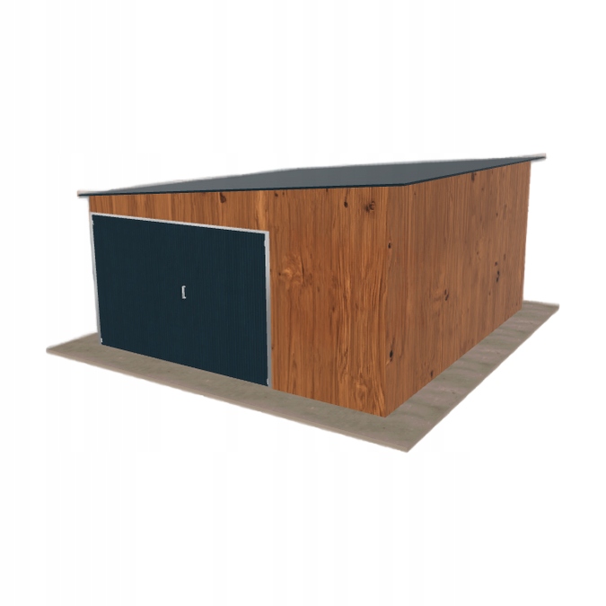 Plechová garáž 4.5x5 m jednopolohový spád vlevo Zlatý dub