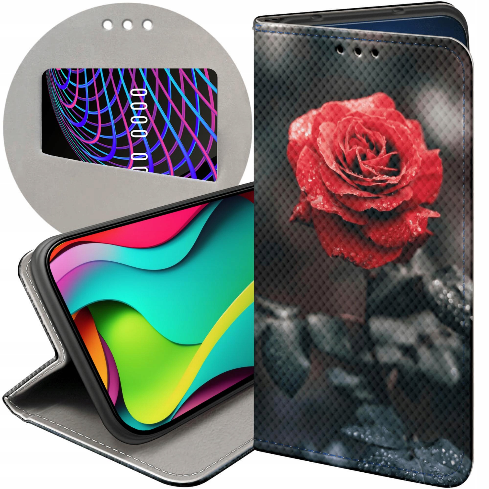 Etui Z Klapką Do Samsung Galaxy J7 2017 Róża Z Różą Rose Futerał Case