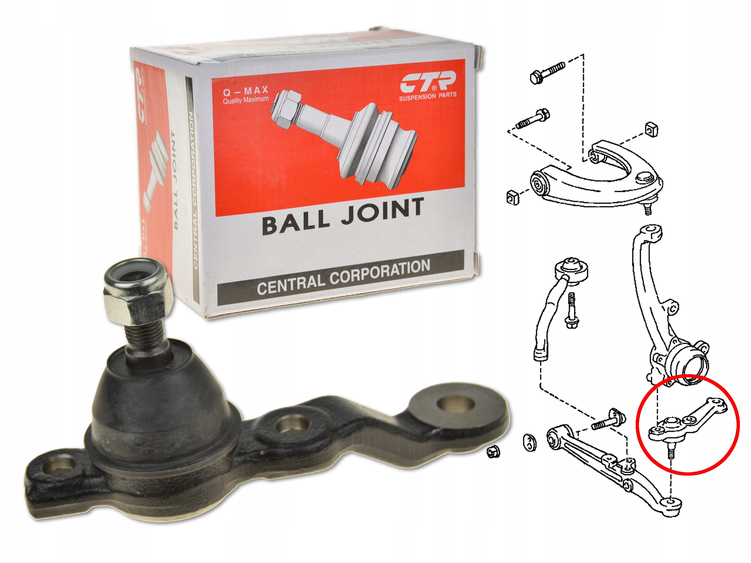 CBT-69 - LEXUS IS300 99-05 ВАЖІЛЬ УПРАВЛІННЯ ПЕРЕДНІЙ НИЖНІЙ P