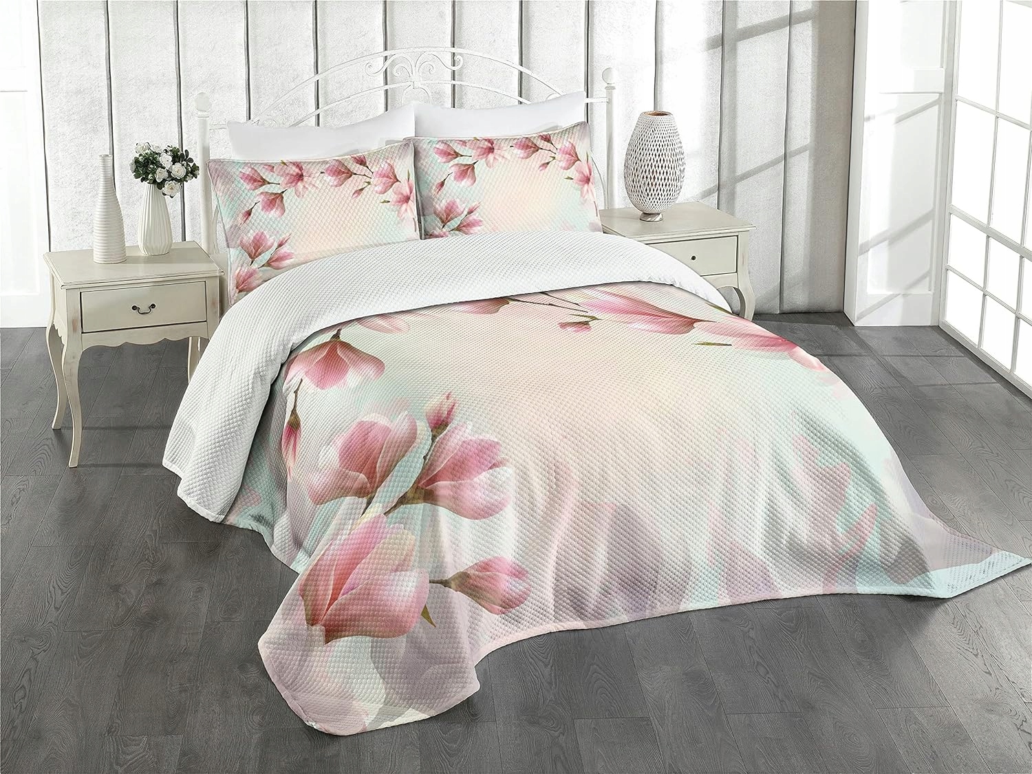 Abakuhaus Přehoz na postel Magnolie Růžový