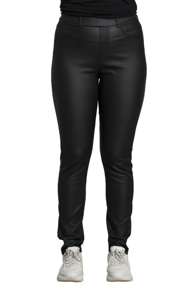 Sandgaard Kalhoty Jeggins Černé Imitace Kůže Viskóza S124 44