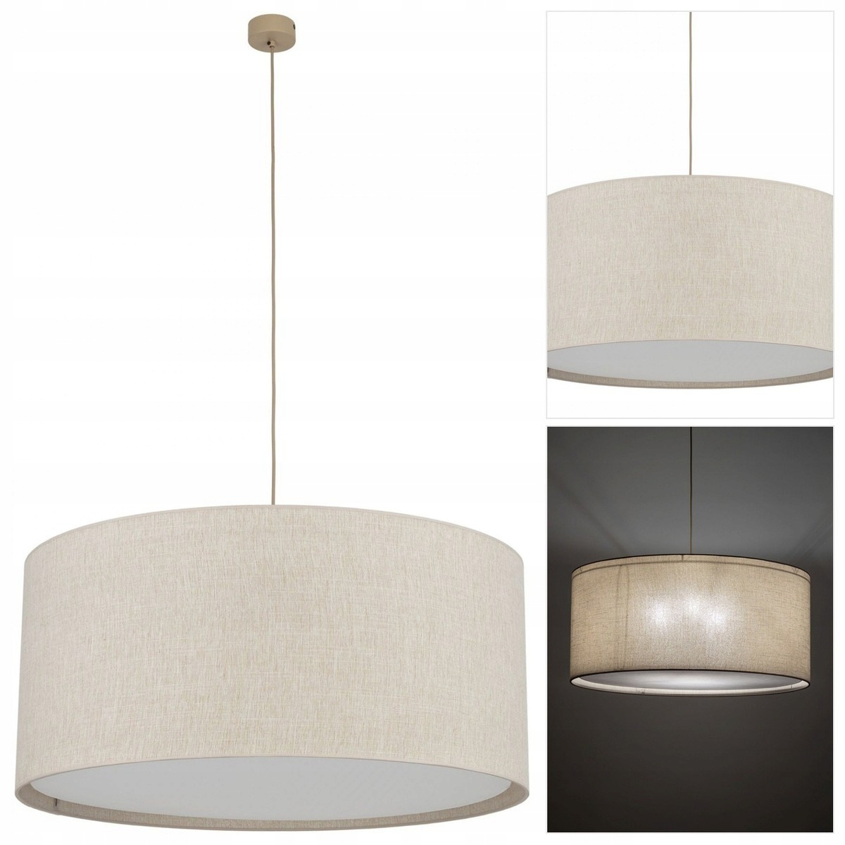 Závěsná lampa Largo Beige 11484 Tk Lighting