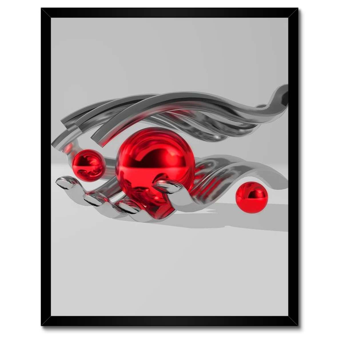 Plakáty v rámu 40x50 Červené koule v ruce