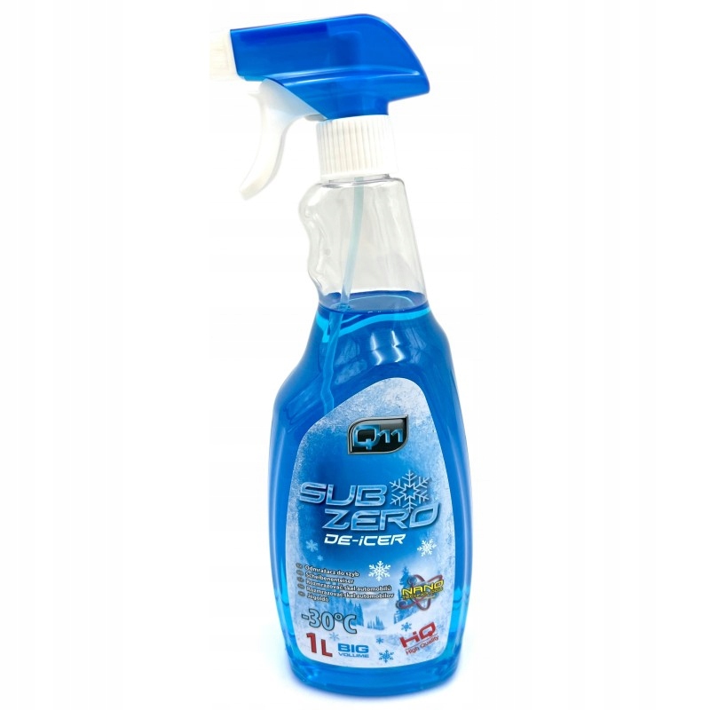 Q11 ODMRAŻACZ DO SZYB LUSTER LODU SZRONU W SPRAYU 1L NANO ODMRAŻA SZYBY