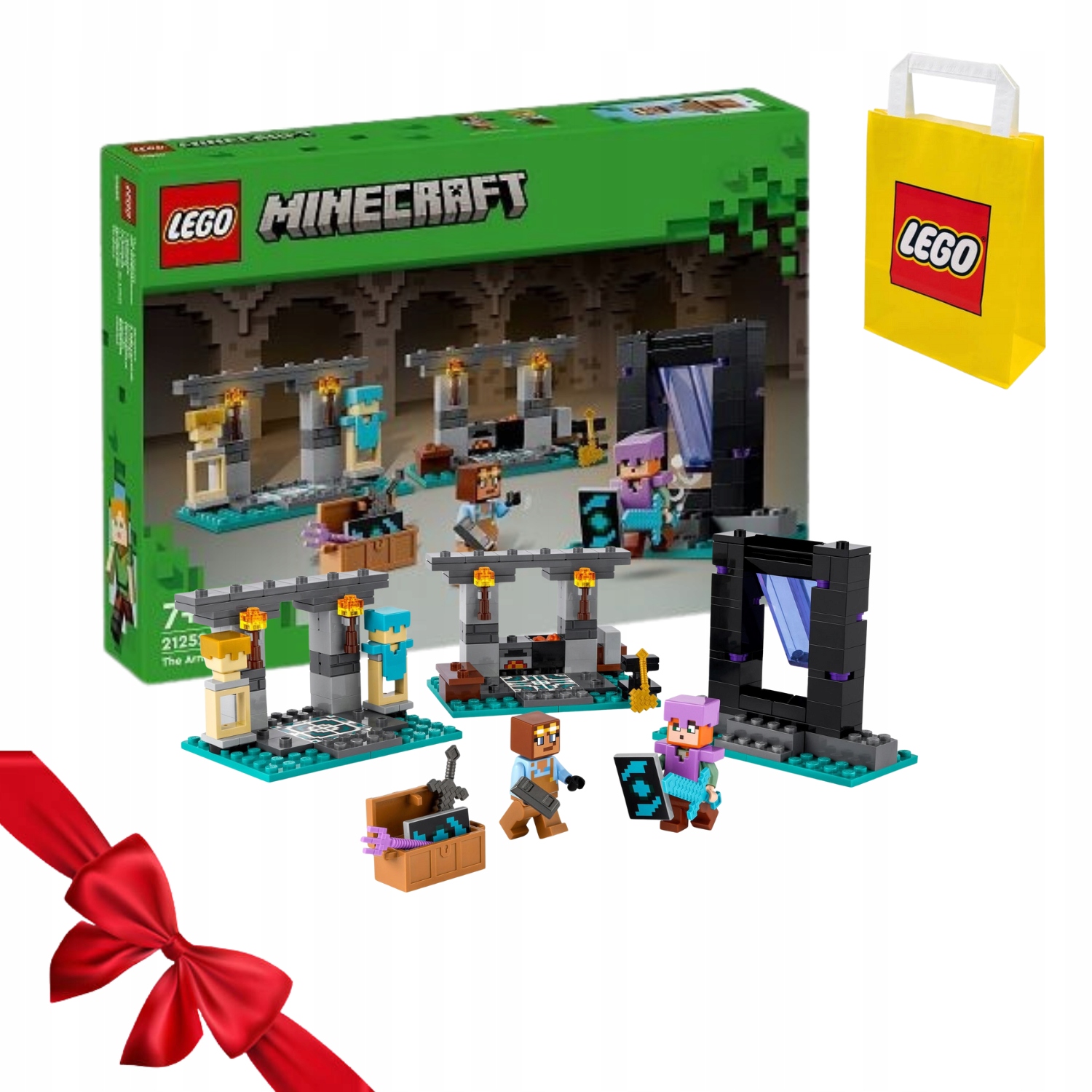 Sada Kostek Lego Minecraft Zbrojnice 21252 Figurky Dárek
