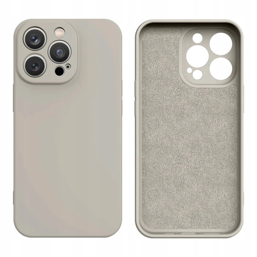 Silicone case etui do iPhone 14 Plus silikonowy pokrowiec beżowe