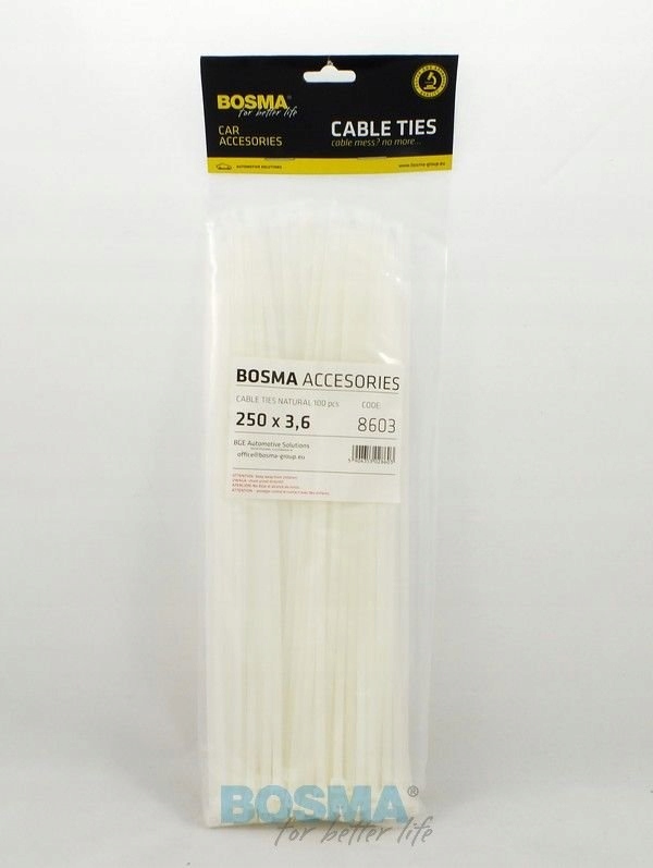 

Opaska Kablowa 3,6X250 Biała 100SZT-8603