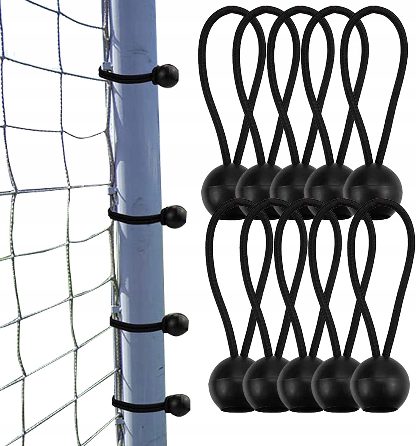 HACZYK Z KULKĄ DO MOCOWANIA PLANDEKI NAMIOTU 30CM Długość 0.3 m