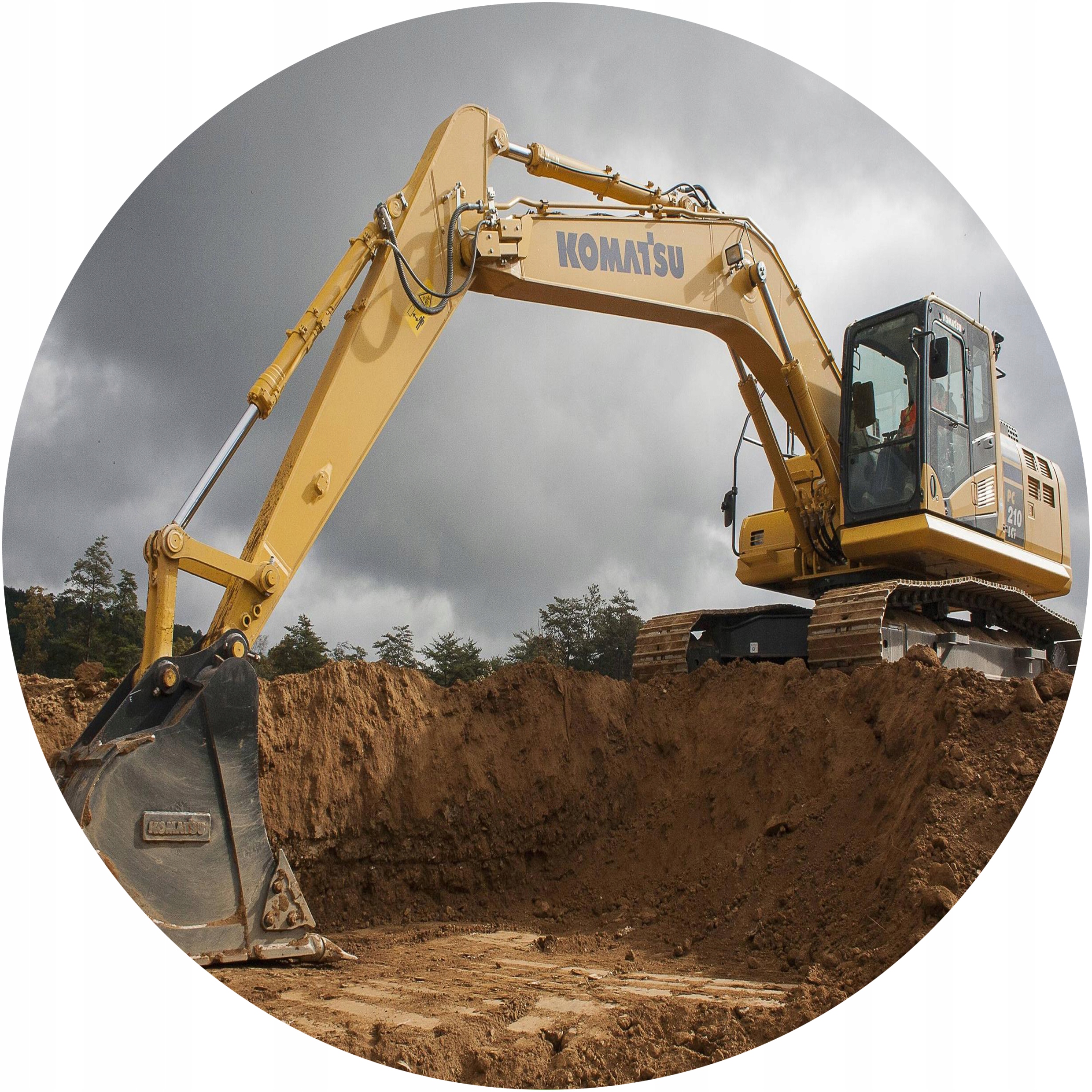 Opłatek na Tort KOPARKA Cukrowy 20cm