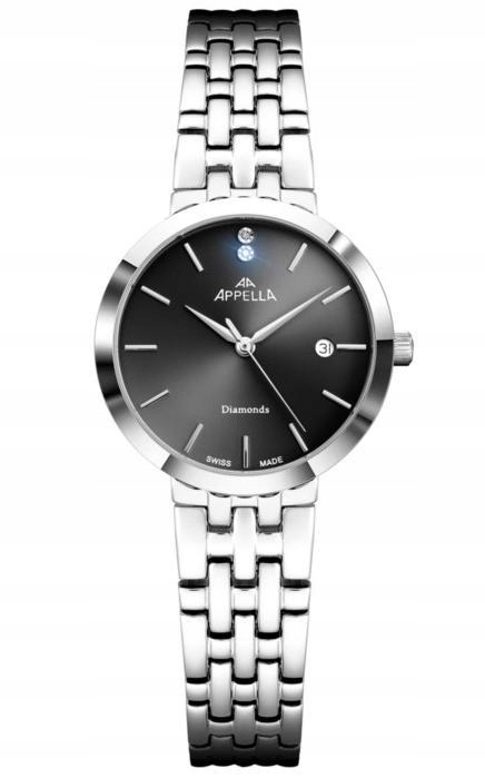 Nové Originální dámské hodinky Appella L50031.5114DQ Diamonds s datumovkou