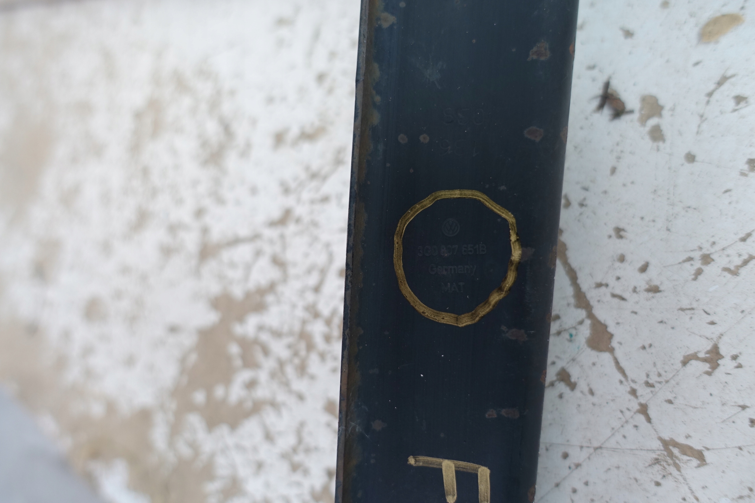 VW PASSAT B8 2014- pillar sider lower of a bumper front 3G0807651B