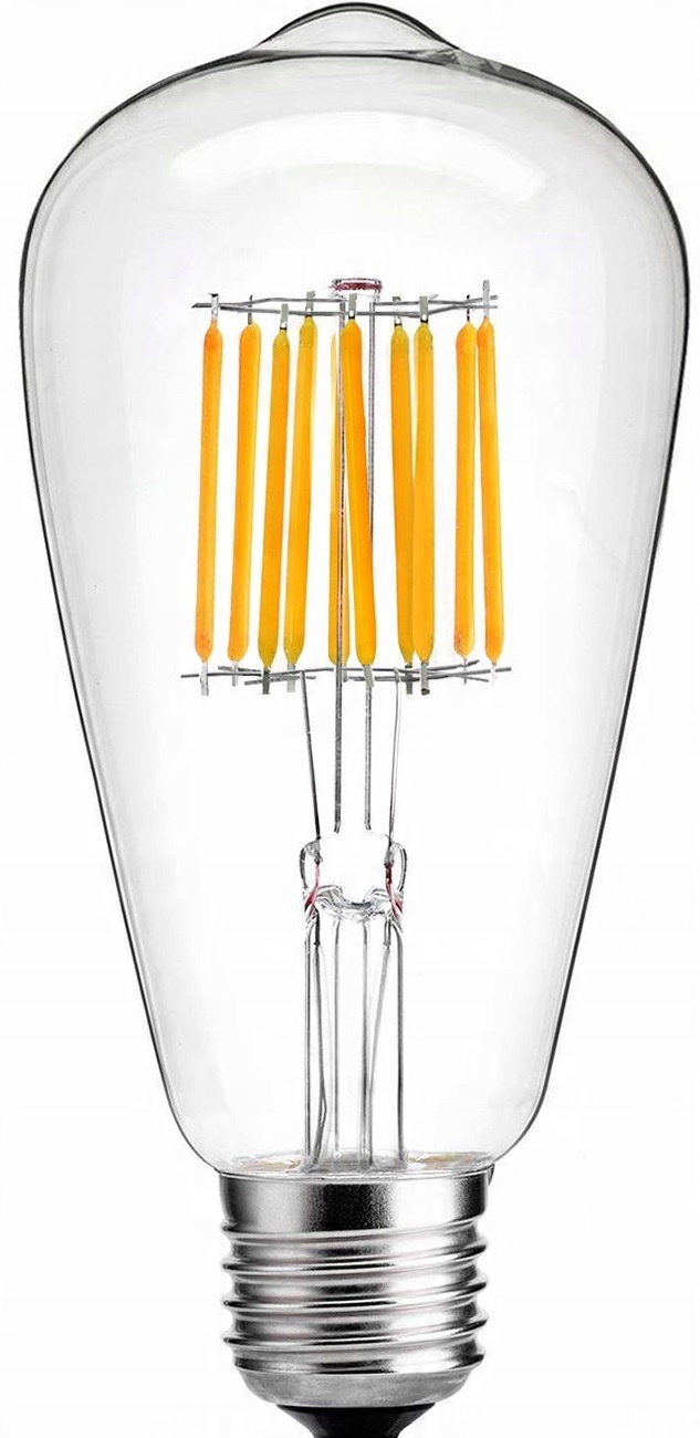

Żarówka E27 Led filament 8W 800lm Ozdobna ST64