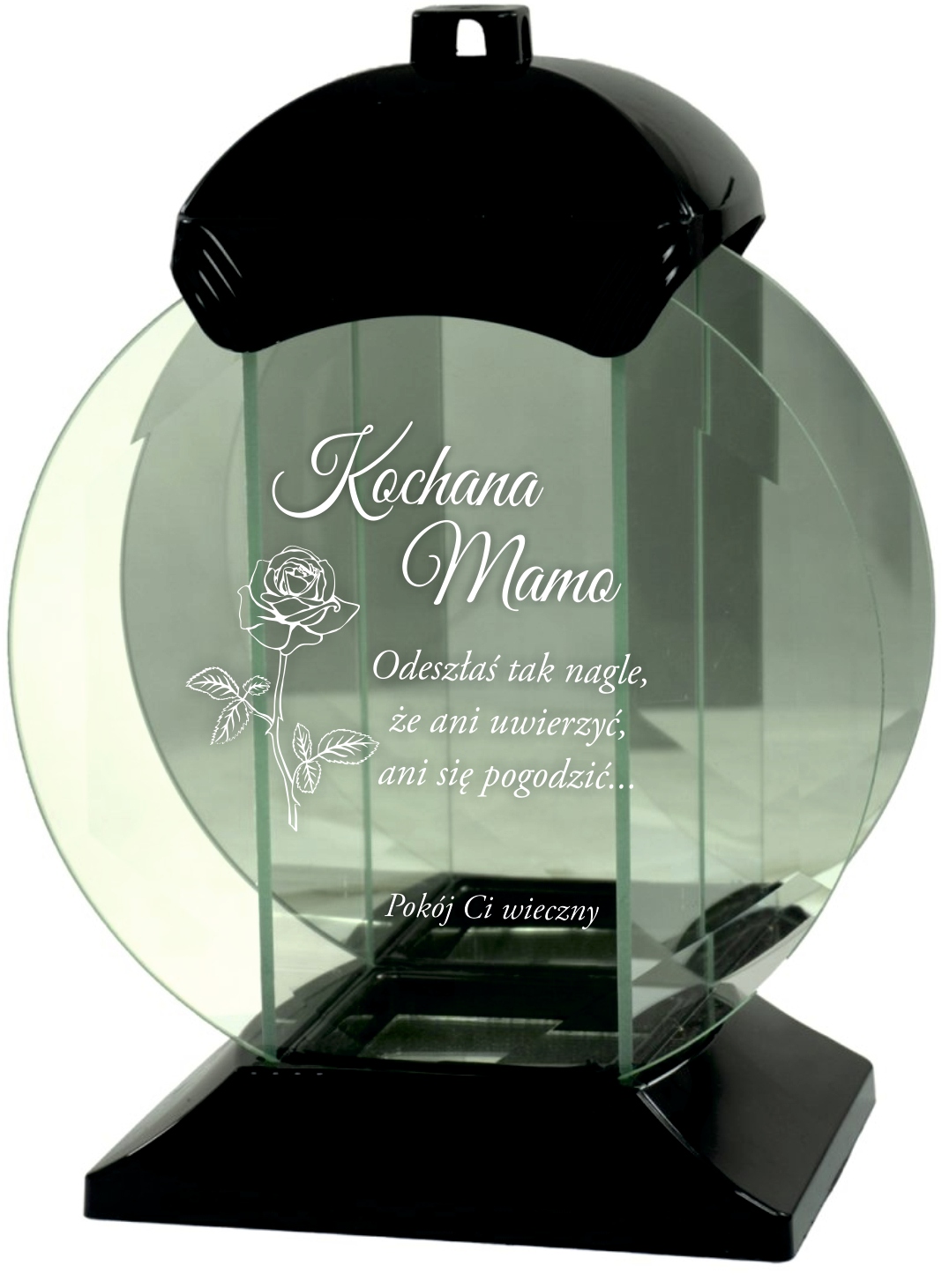 Hřbitovní Svíčka Skleněná rytina Milovaná Mami