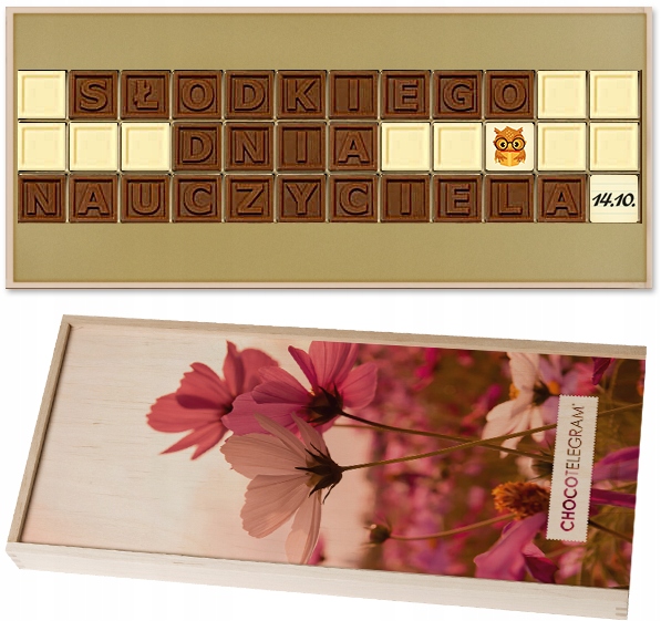 Czekoladowy telegram Dla Wychowawcy Słodkiego dnia nauczyciela
