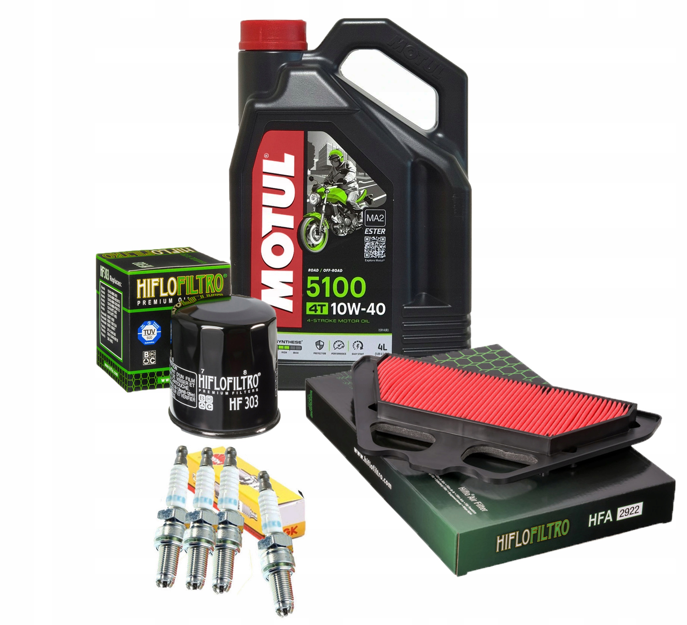 Filtr KAWASAKI Z 900 17-21r Olej Motul 5100 Świeca