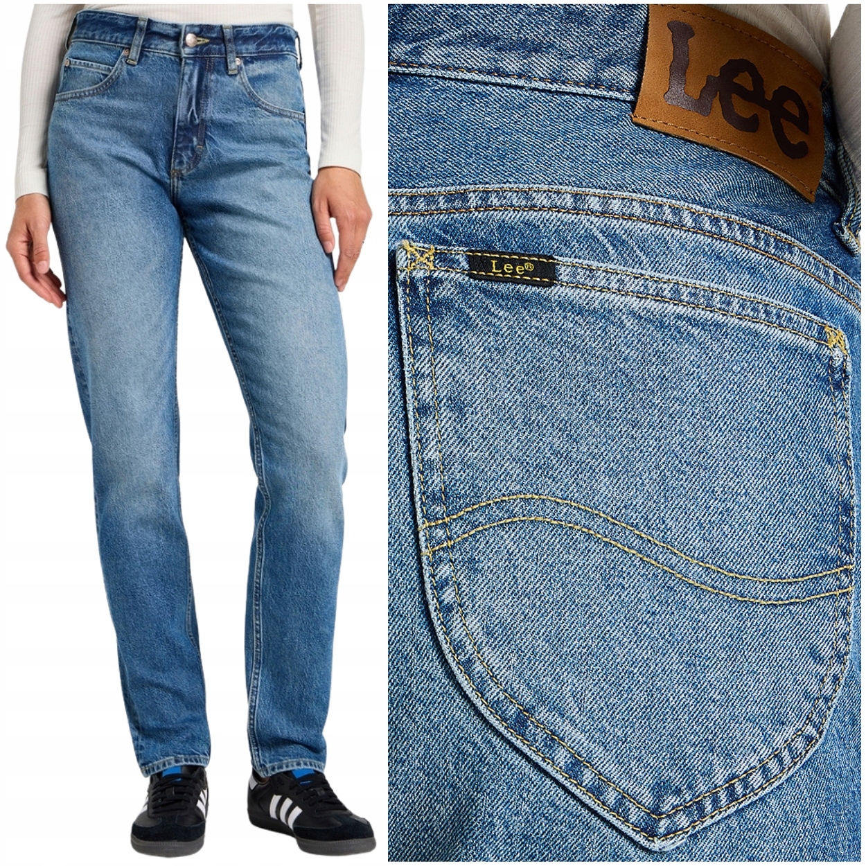 Lee Rider Jeans tmavě volné zúžené dámské džínové kalhoty W32 L31