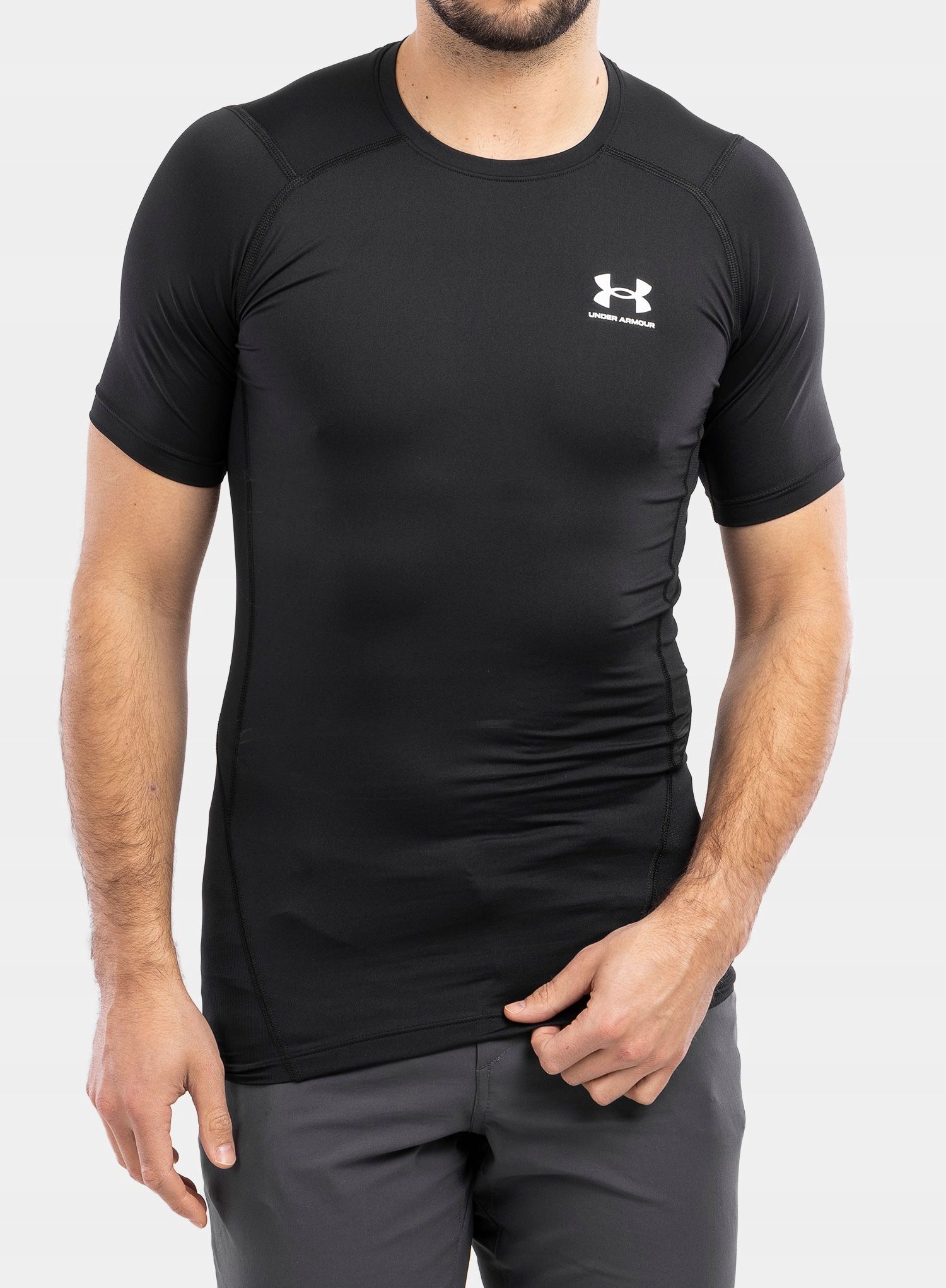 Tričko Under Armour Hg Armour Comp S/s černo/bílé XL