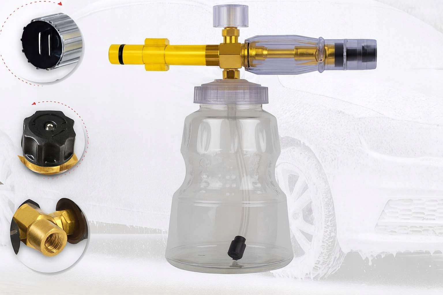 Pianownica Mosiężna 1L Lanca Pianowa Riwall 280 Bar Do Myjek Ciśnieniowych