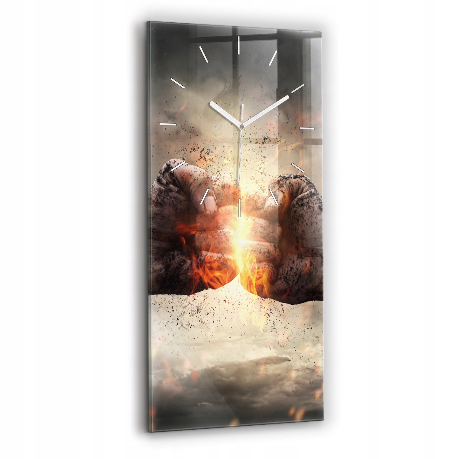 Velké Skleněné hodiny Stylové Do ložnice Ozdobné Tiché Pěsti Síla 30x60