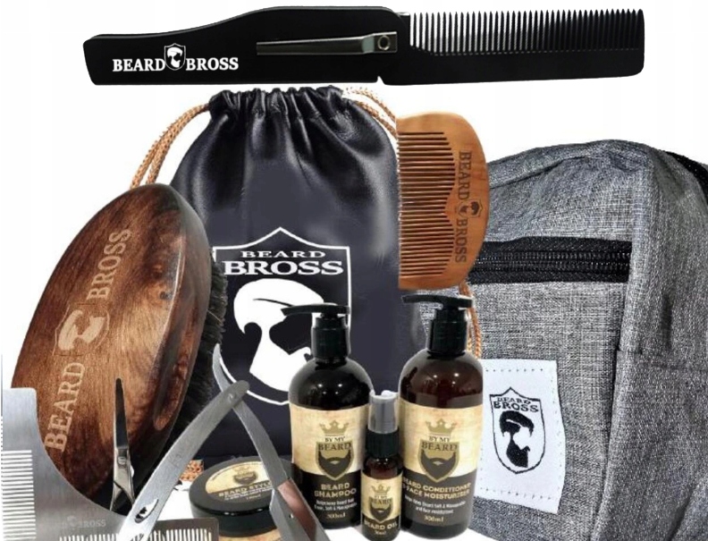 Zestaw Do Brody By My Beard Brzytwa Szczotka kosmetyczka Torba dla Brodacza