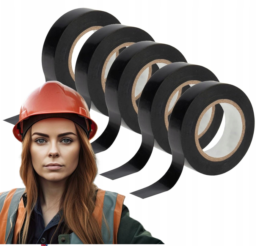 Izolační páska Pvc černá 5 m x 5 ks Vodotěsná Elektrická Silná Odolná