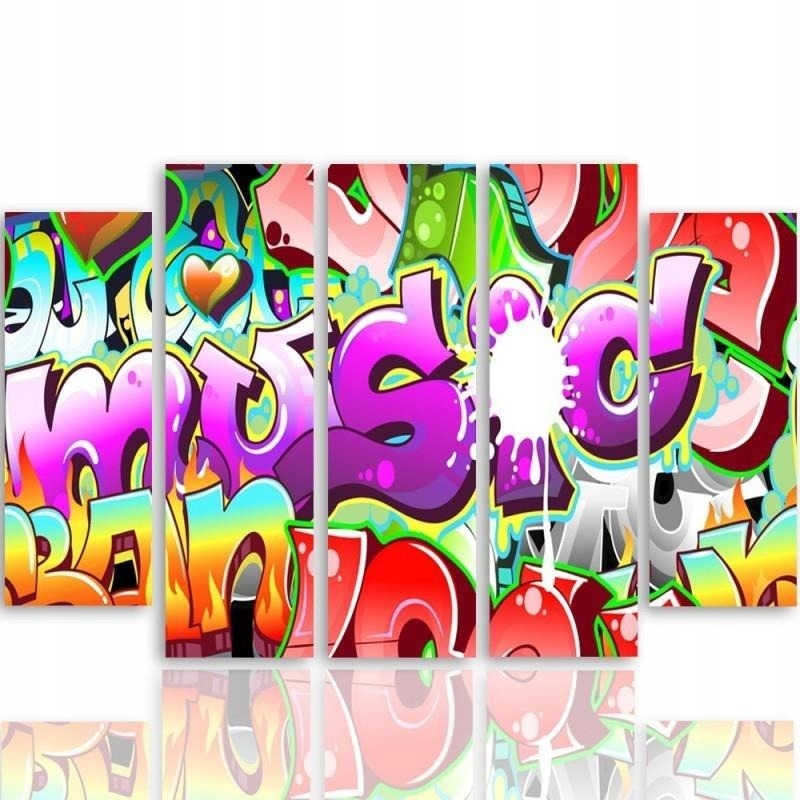 

Obraz 5 Częściowy Napisy Slogany Na Ścianę 250x120