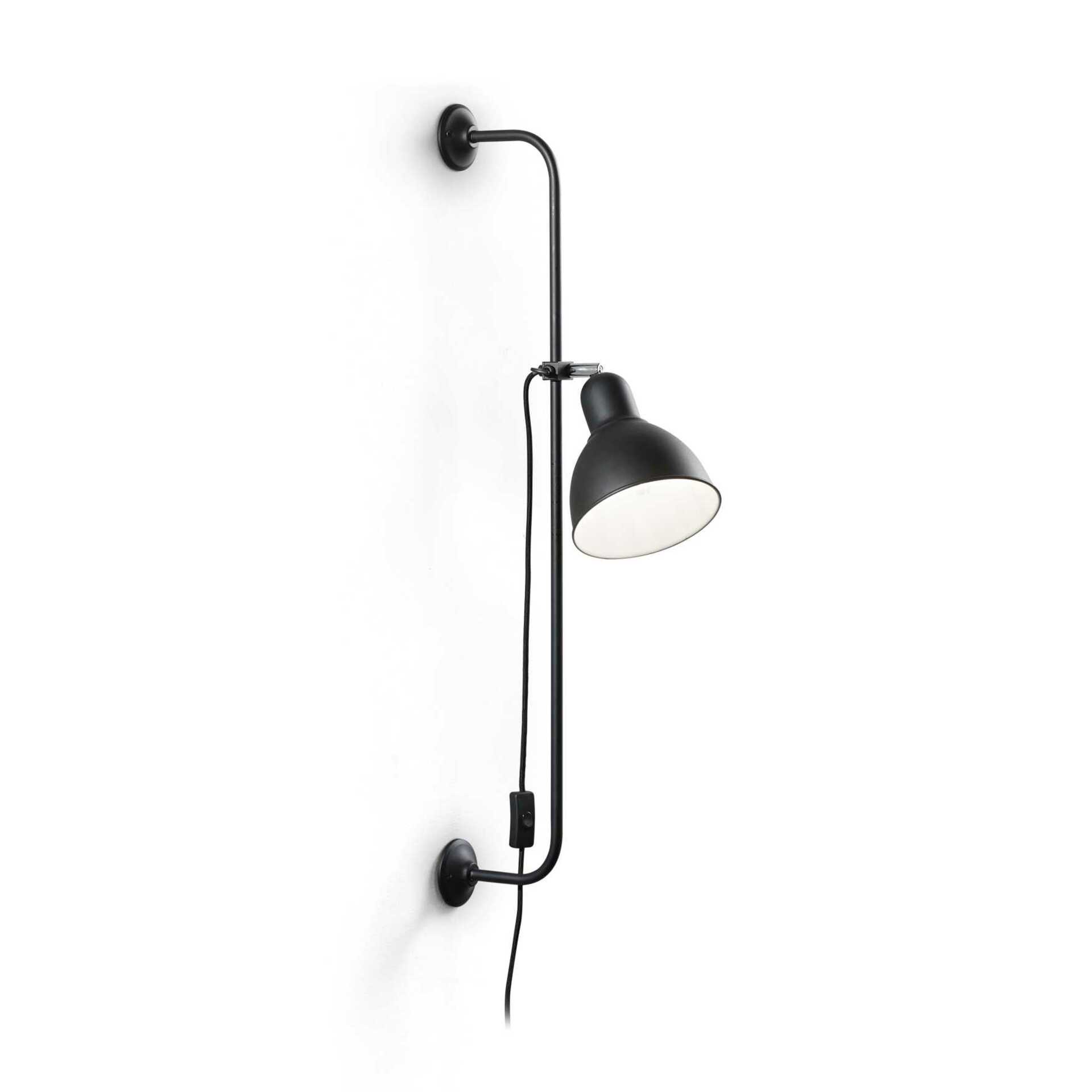 Nástenná lampa Ideal Lux Shower AP1 nero 179643 čierna