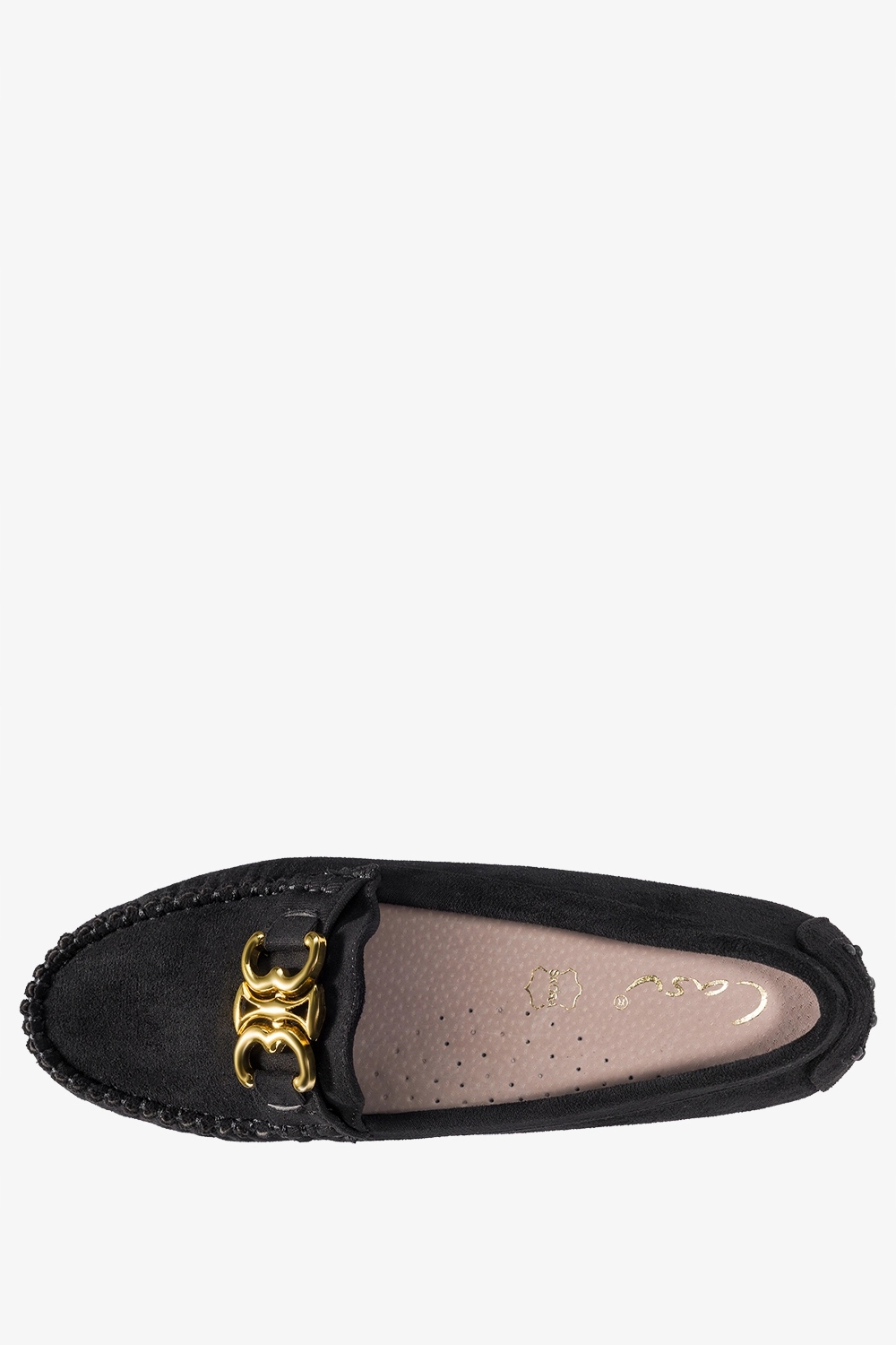 MOKASYNY CZARNE PŁASKIE DAMSKIE MODNA OZDOBA LEKKIE PÓŁBUTY WSUWANE r 40 Rozmiar 40