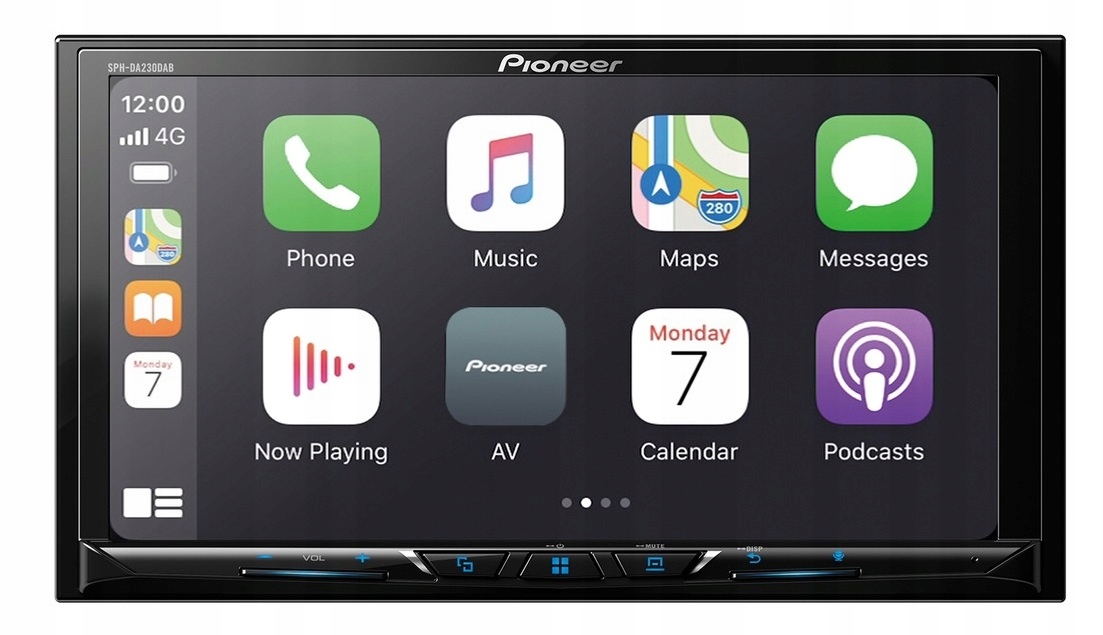 Pioneer SPH-DA230DAB Autorádio Apple Android CarPlay Zelená hora