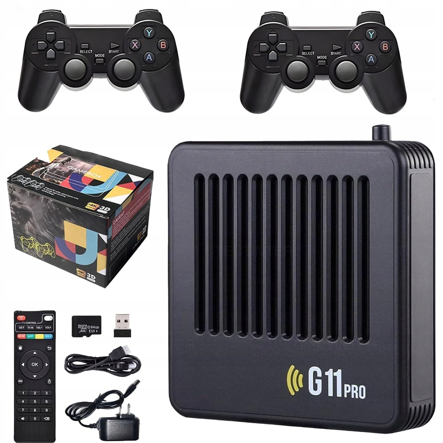 Mini Konsola Retro 32000Gier Hdmi 64gb 2Bezprzewodowe Gamepady Do Grania Tv