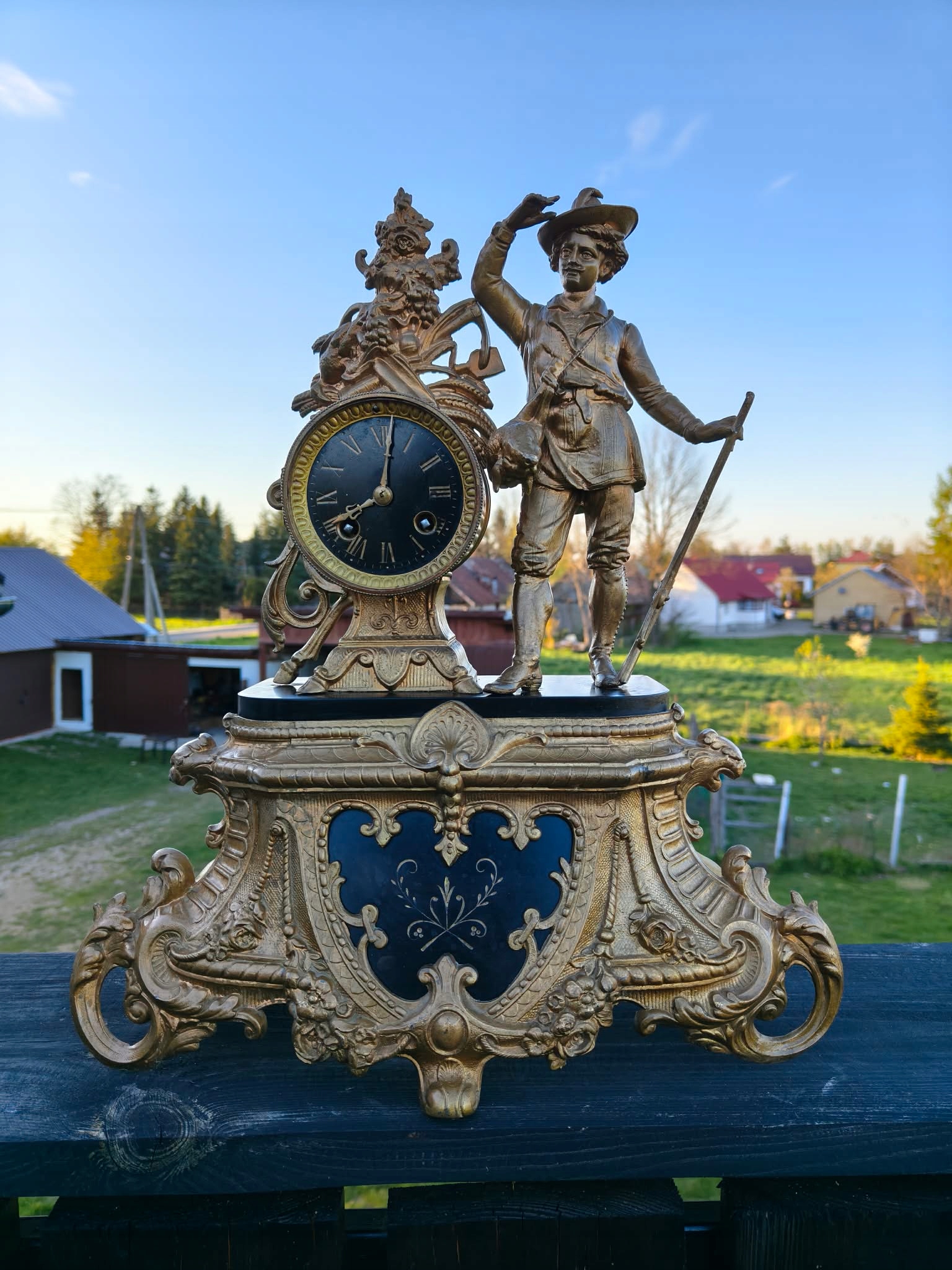 Zegar kominkowy Figuralny Francja XIXw.