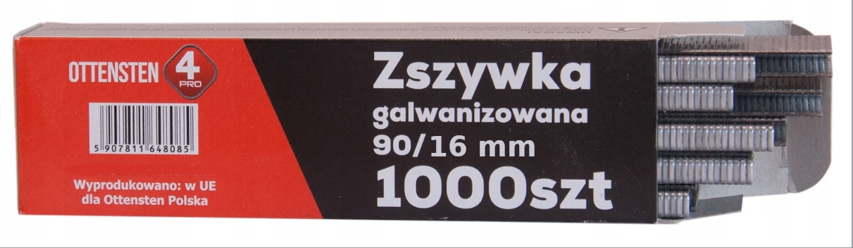 ZSZYWKI STOLARSKIE MINIBOX TYP 90 E do taker zszywacz 16mm 1000 szt Liczba sztuk w opakowaniu 1000 szt.