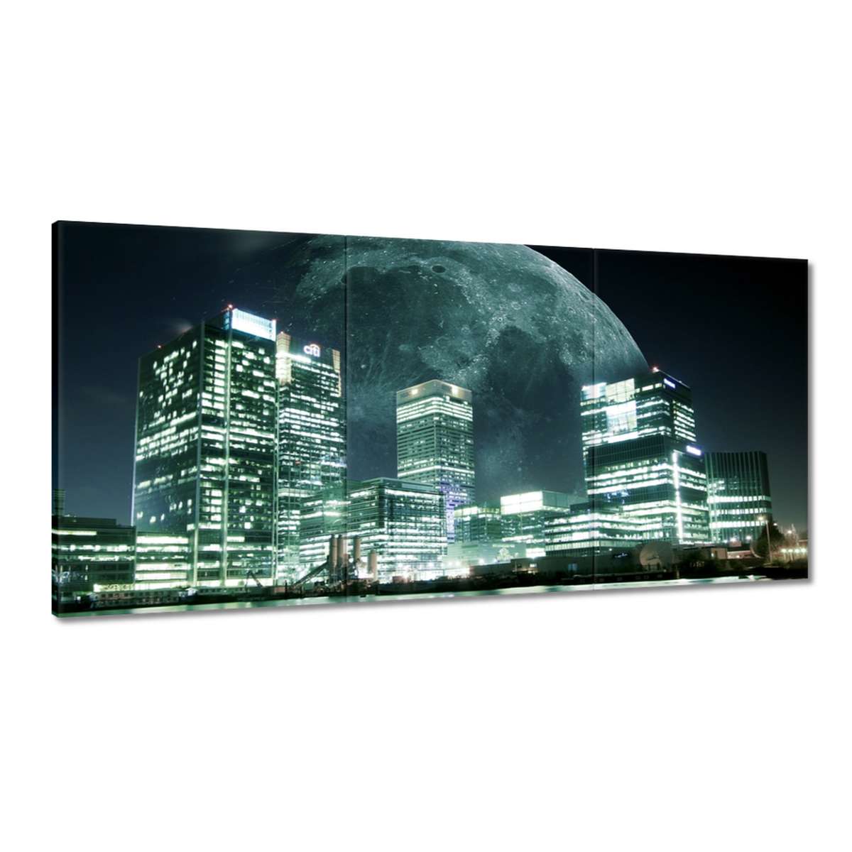 Obrazy 180x90 Mesiac nad mestom