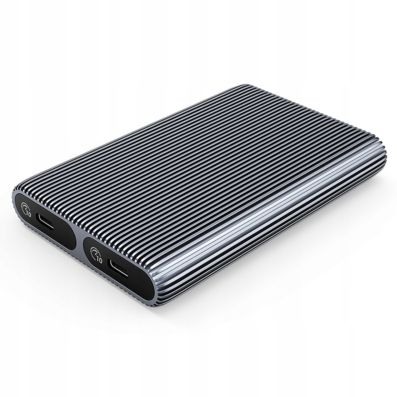 Kapsa AM2C3-2N pro dva disky M.2 Nvme Usb-c 10 Gb/s šedá
